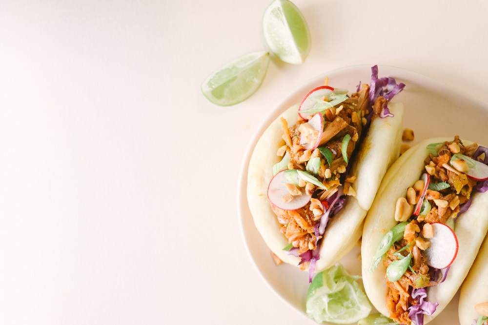 6. Sticky Vegan Jackfruit Pulled-Pork BBQ Bao Buns