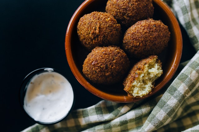 Air fried falafel balls