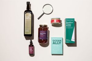 Faithful to Nature products with a magnifying glass