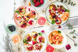 FLUFFY-COCONUT-YOGHURT-PANCAKES-with-NATURAL-RAINBOW-DRIZZLES