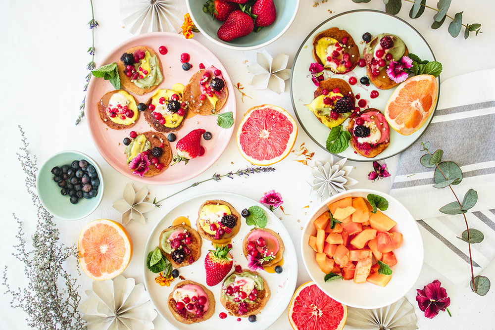 FLUFFY-COCONUT-YOGHURT-PANCAKES-with-NATURAL-RAINBOW-DRIZZLES