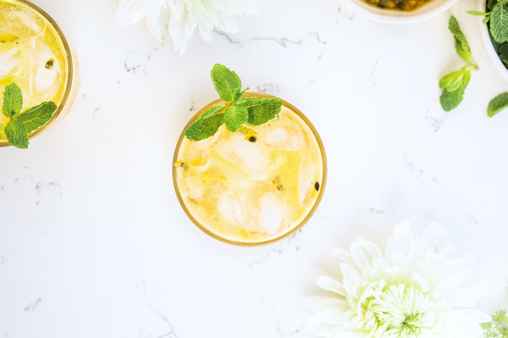 Fresh Passion Fruit and Elderflower Fizz 1