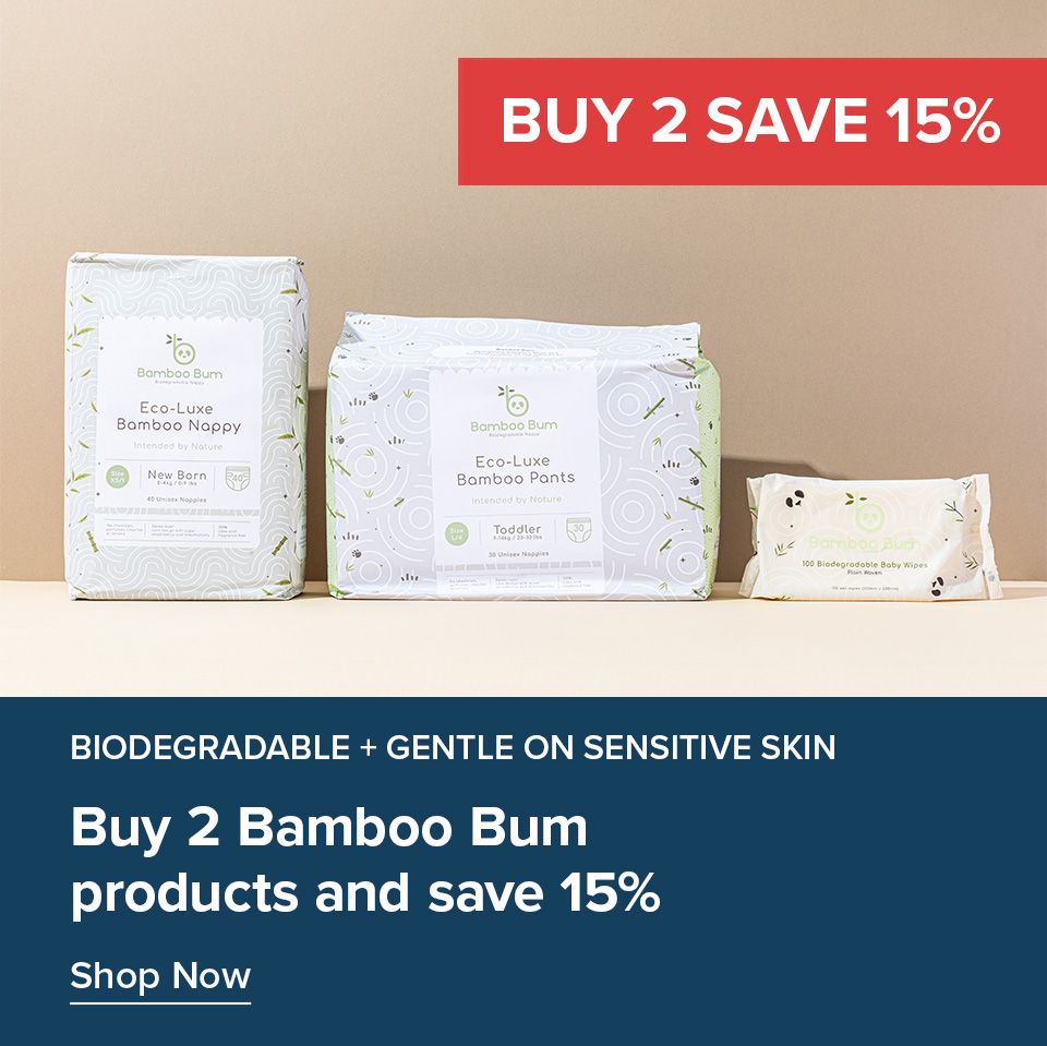 Buy 2 & Save 15% on Bamboo Bum Range 
