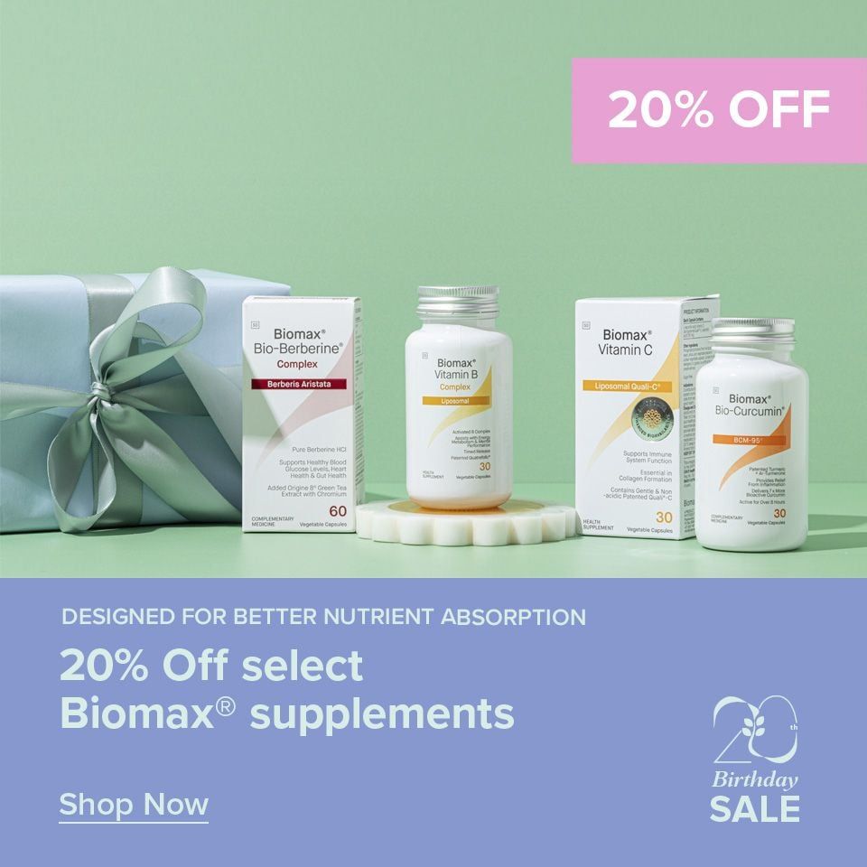 20% Off Select Biomax Supplements