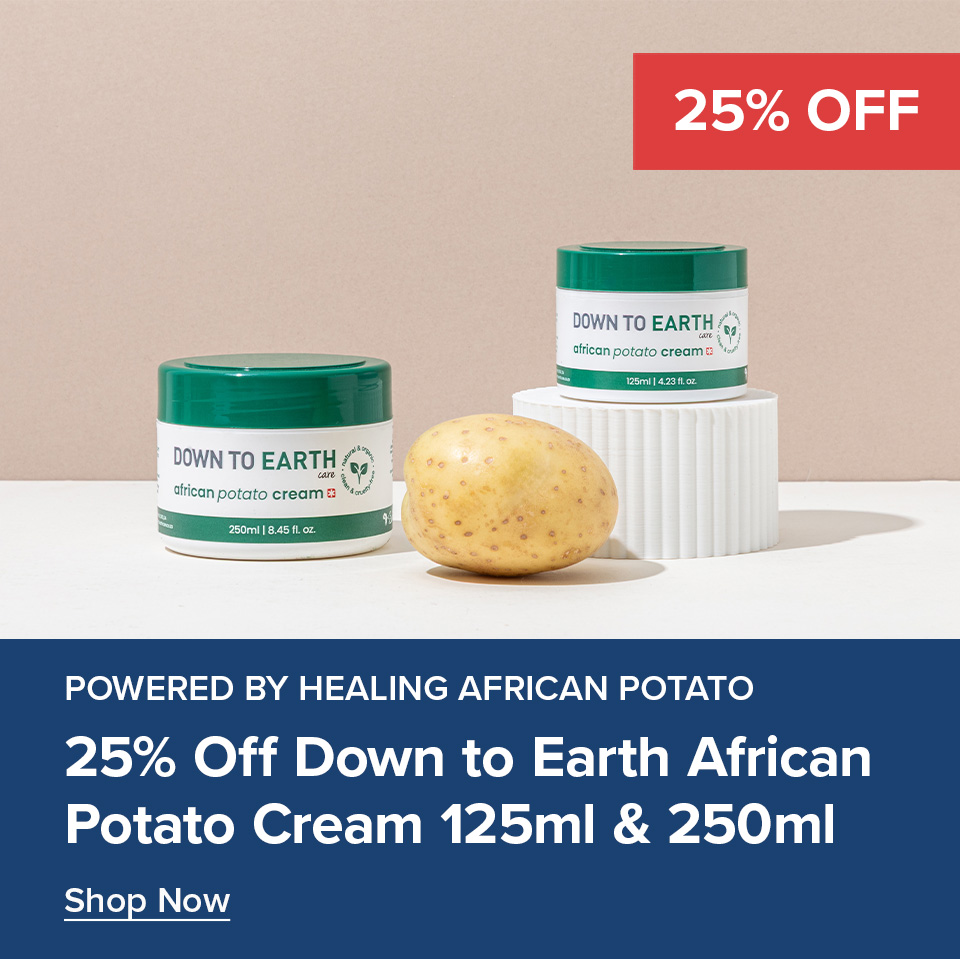 25% off Down to Earth African Potato Cream 125ml & 250ml 
