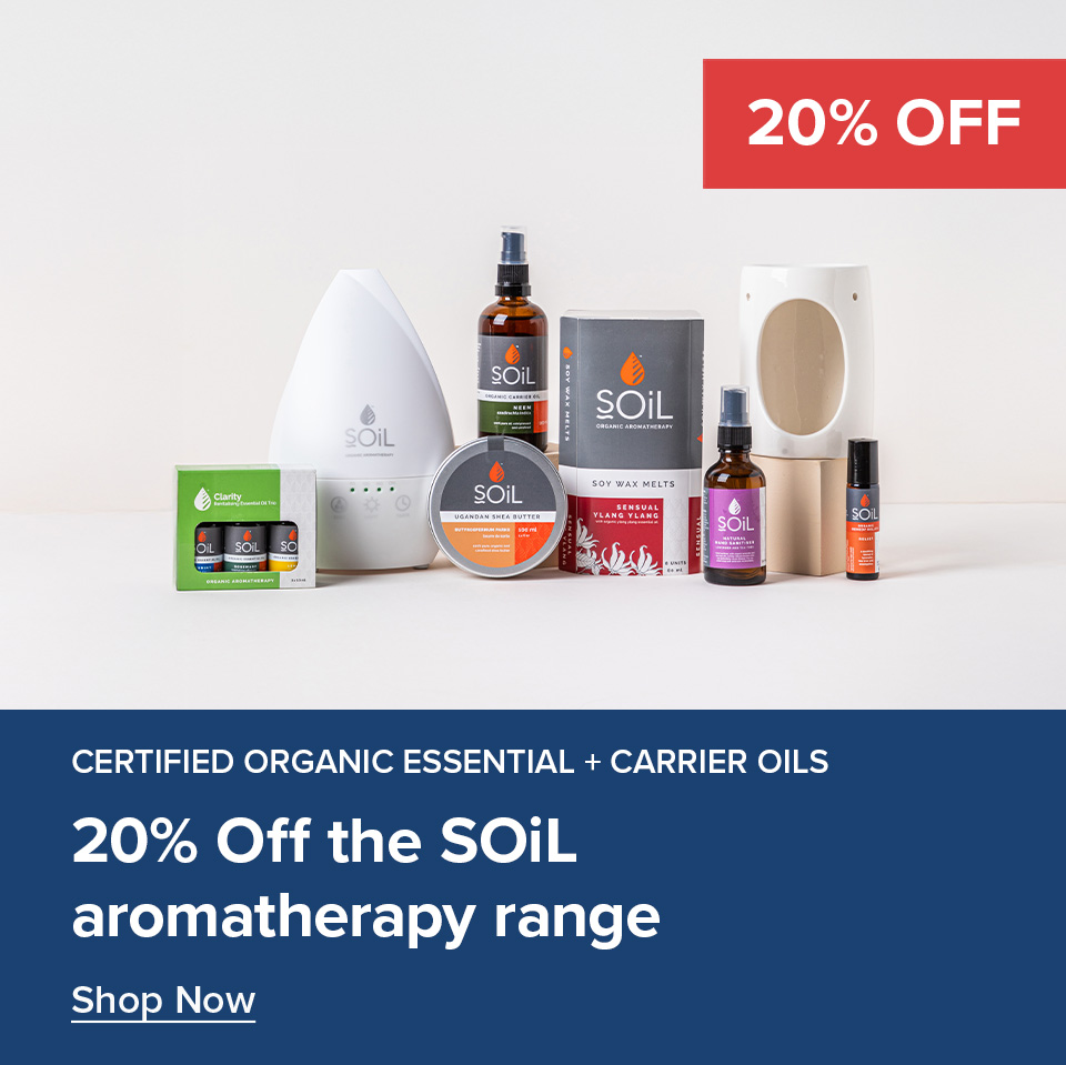 20% Off SOil Aromatherapy Range 