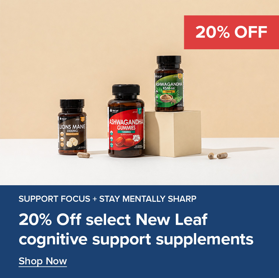 20% Off Select New Leaf Cognitive Support Supplements