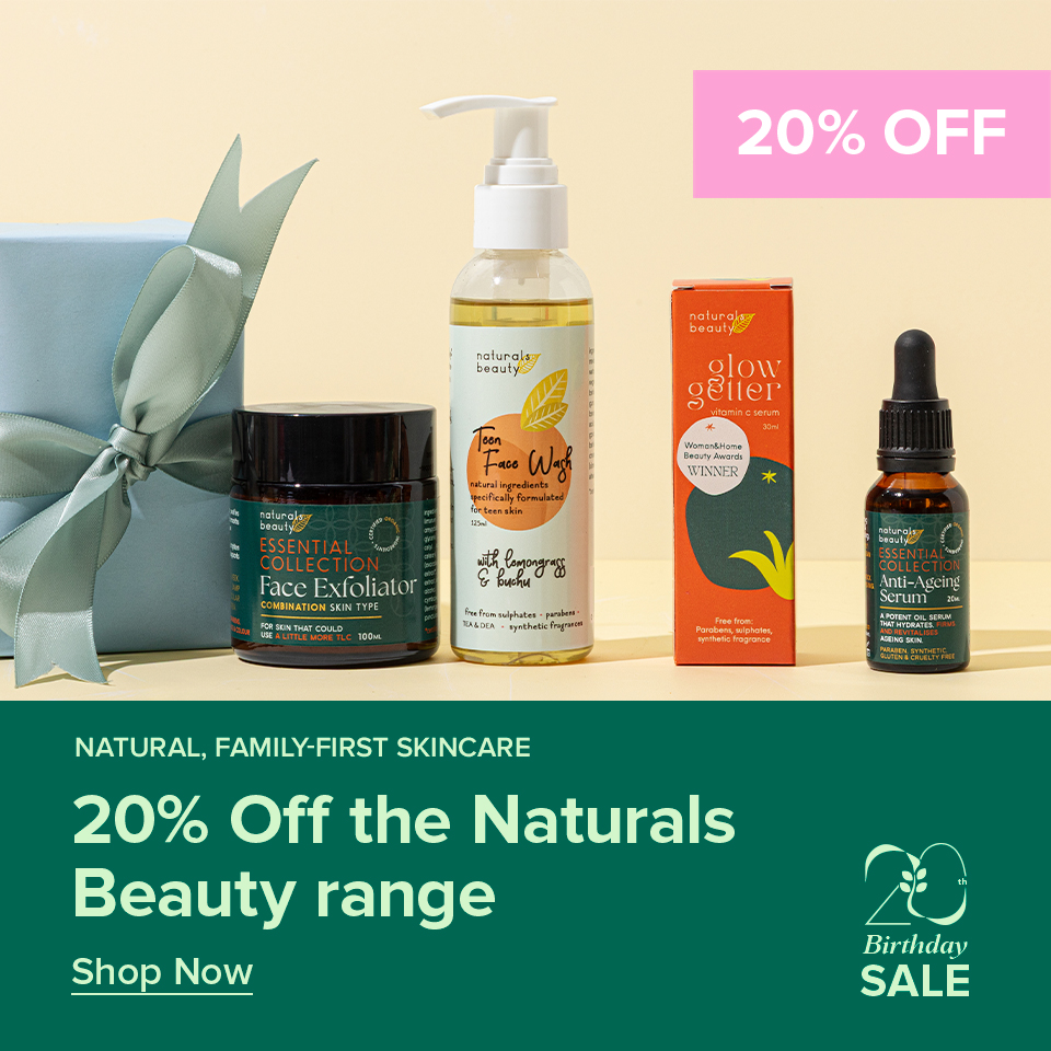 20% Off Naturals Beauty Range 