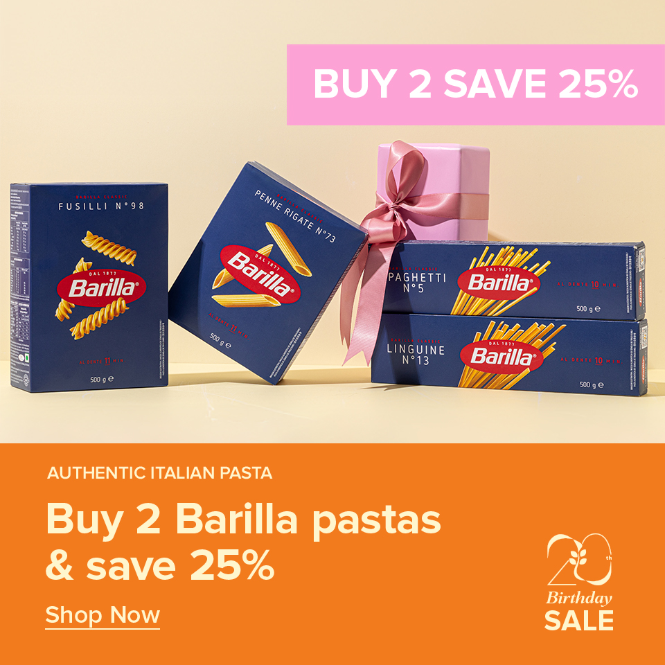 Buy 2 x Barilla Pasta & Get 25% Off