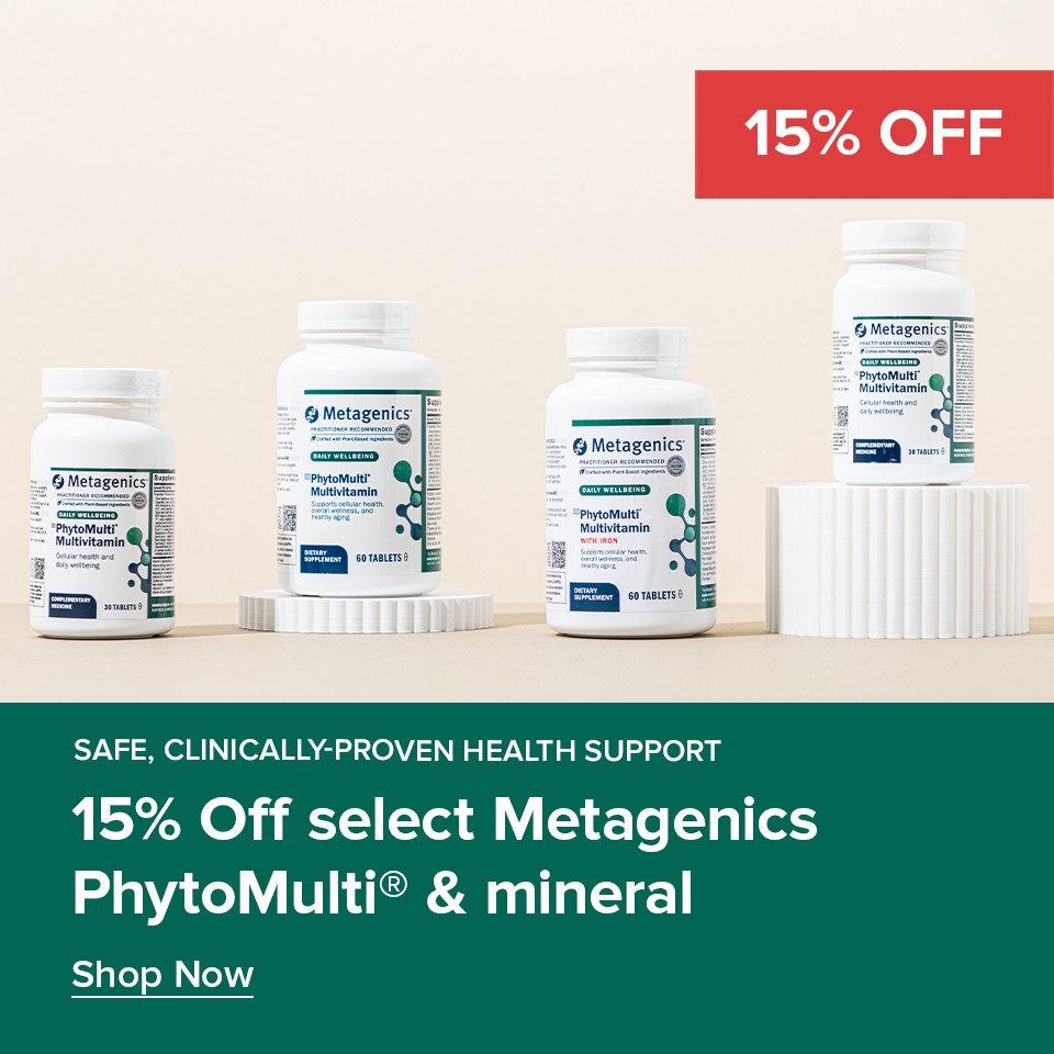Promotional banner for Select Metagenics PhytoMulti & Minerals