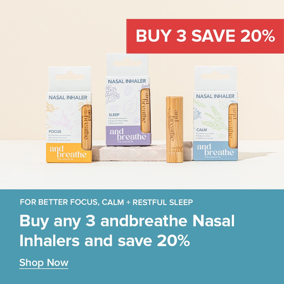 Buy any 3 andbreathe Nasal Inhalers and Get 20% Off
