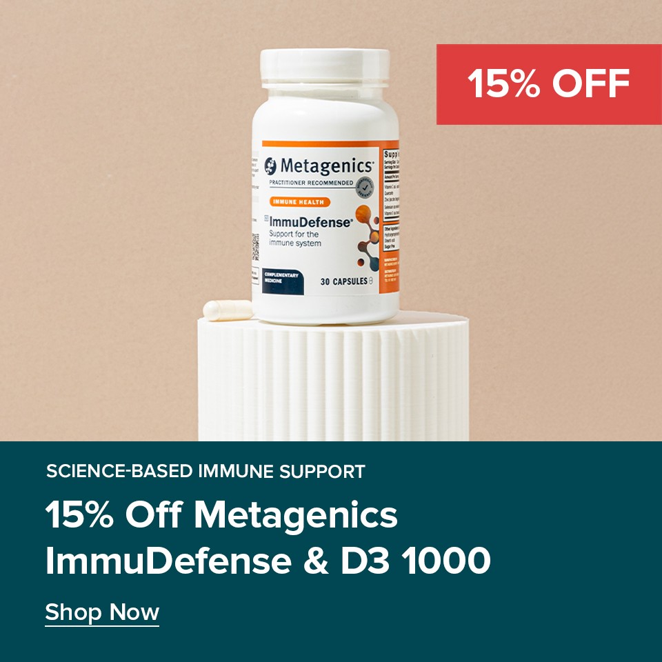 15% Off Metagenics ImmuDefense & D3 1000 