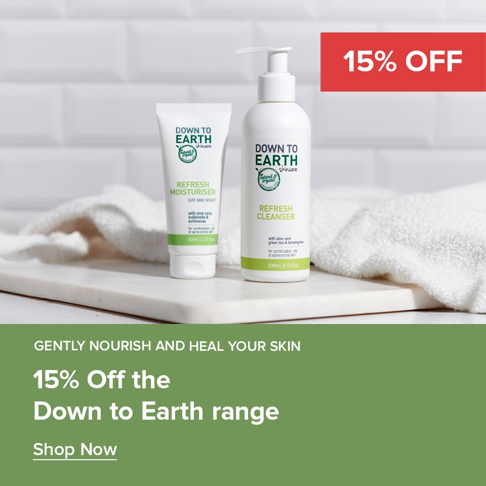 15% Off Down to Earth Range