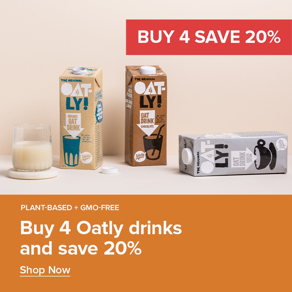 Buy 4 Oatly Drinks & get 20% Off