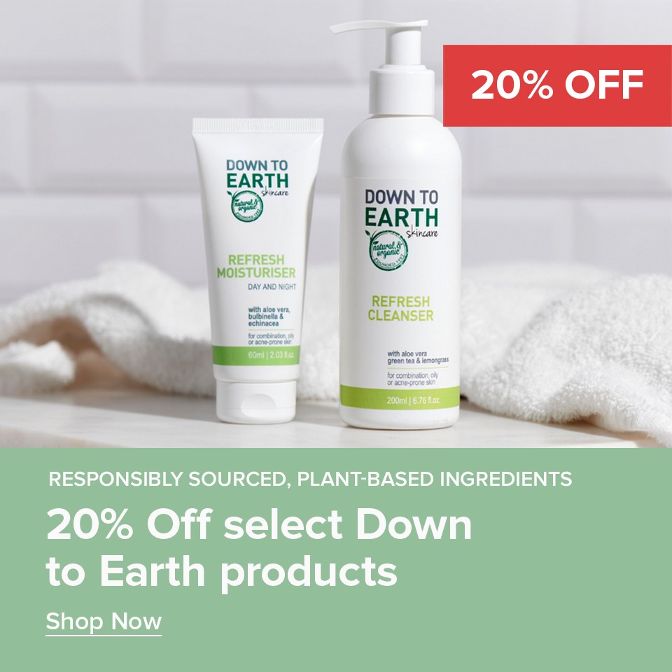 20% Off Select Down to Earth