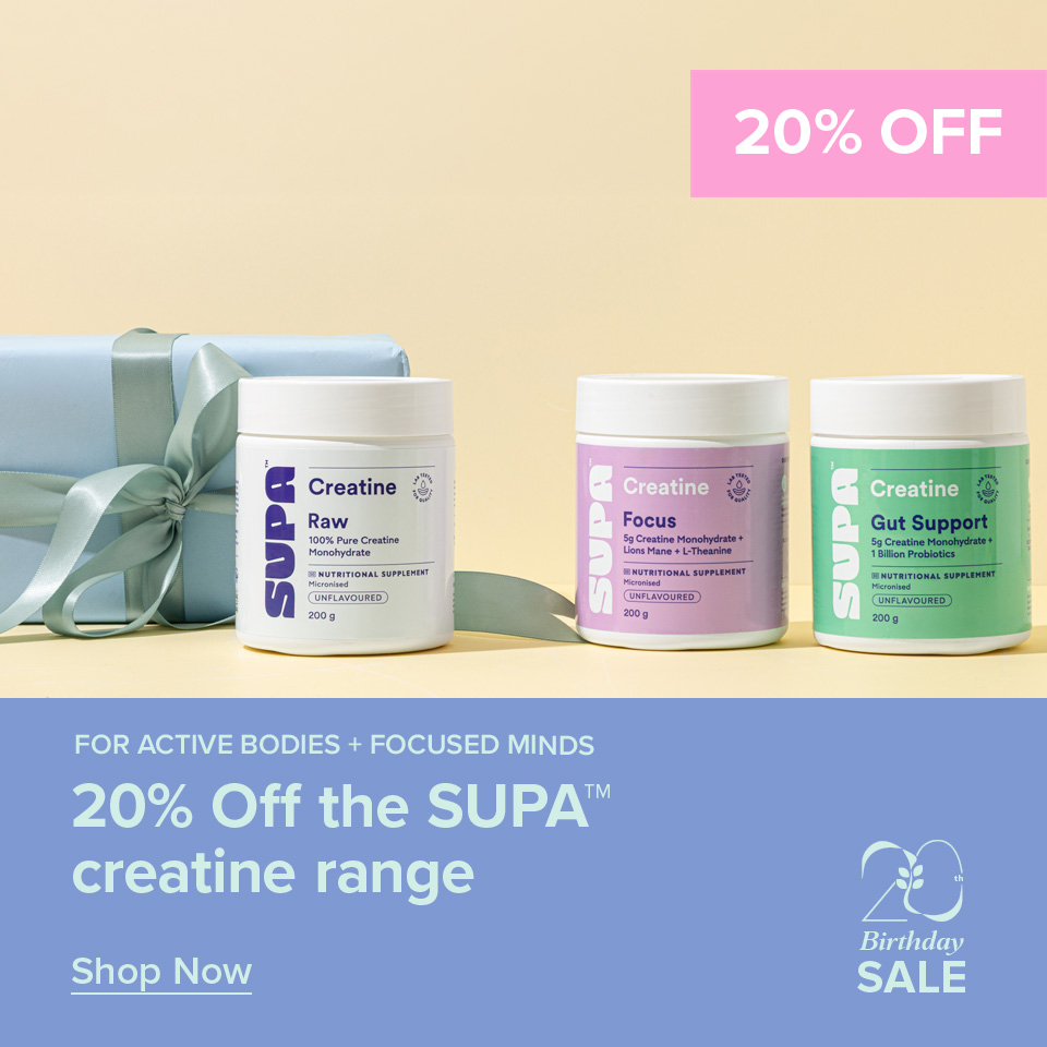 20% Off the SUPA™ creatine range