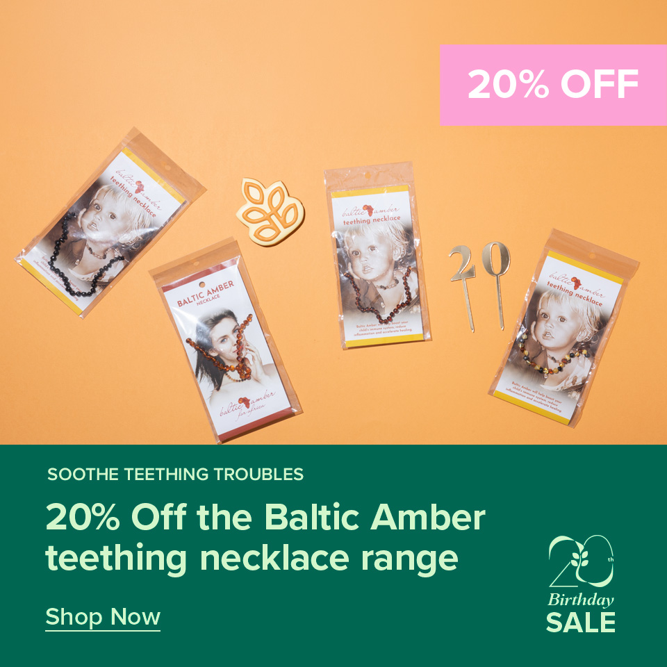 20% Off the Baltic Amber teething necklace range