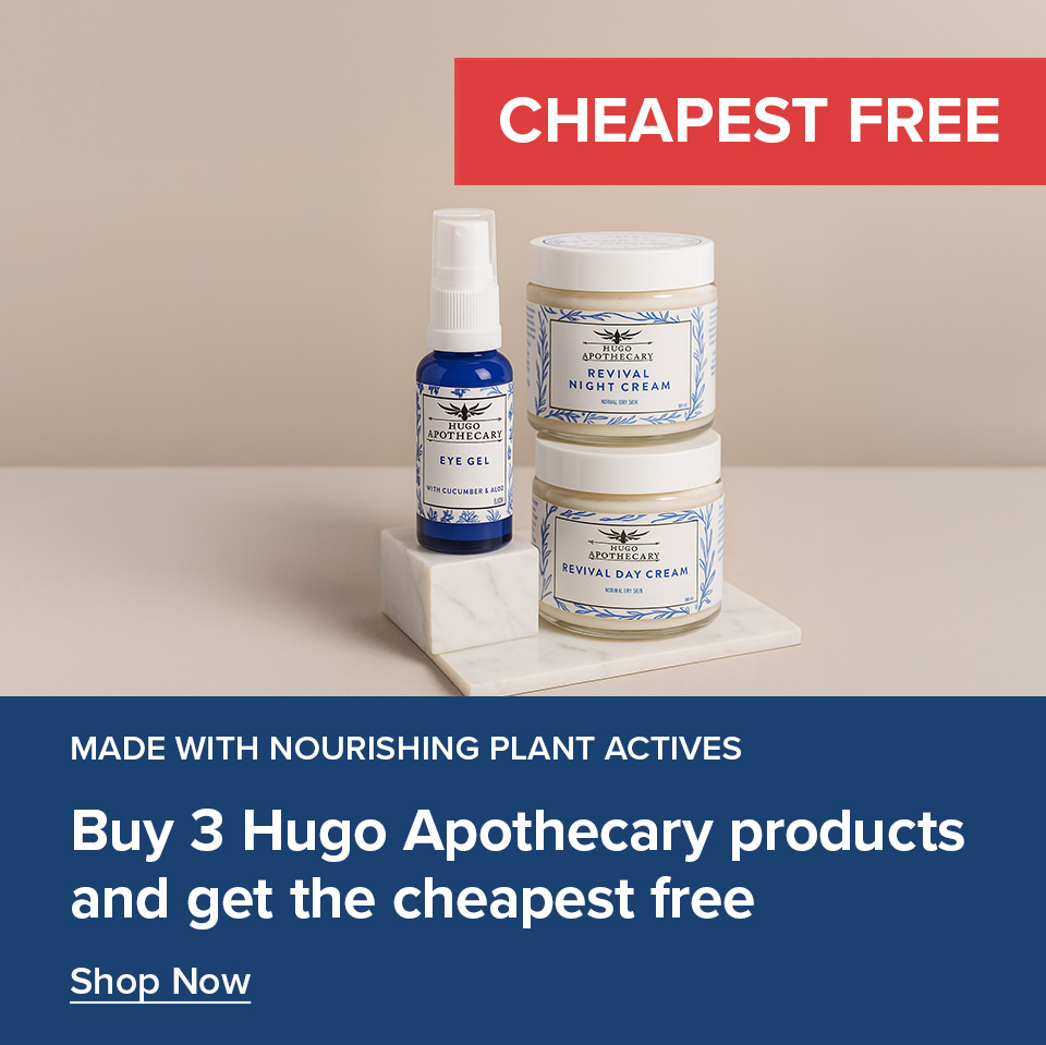 Buy 3 x Any Hugo Apothecary Skincare & Get the Cheapest free 