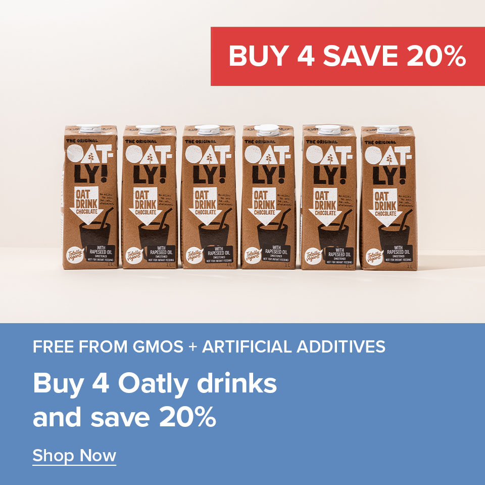 Buy 4 Oatly Drinks & Save 20 % 
