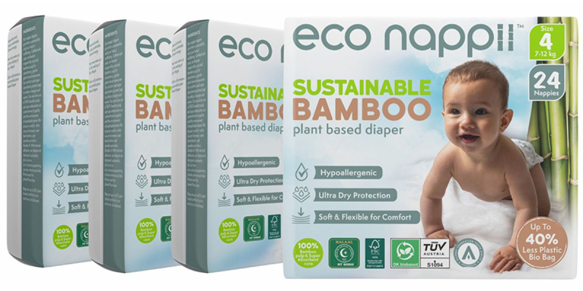 Buy Eco Nappii Bamboo Nappies 4 (7-12KG) / Mega Master Pack Online