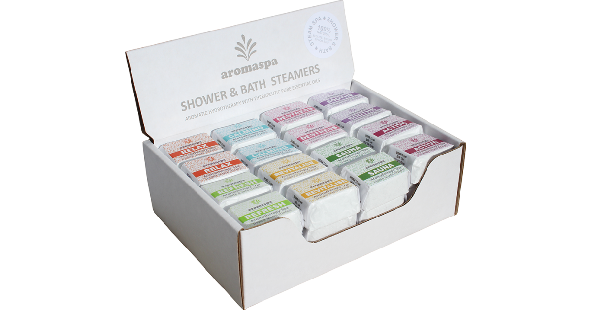 Buy Aromaspa Shower & Bath Steamer Mixed Box Online | Faithful to