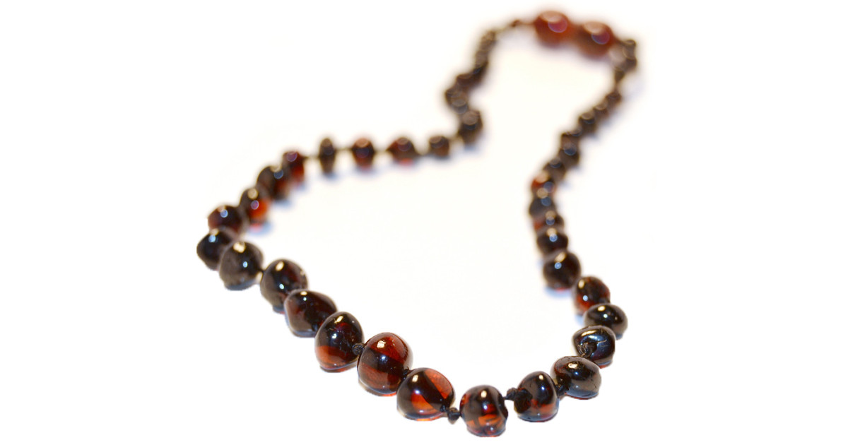 Buy Baltic Amber Teething Necklace - Dark Cherry Online | Faithful