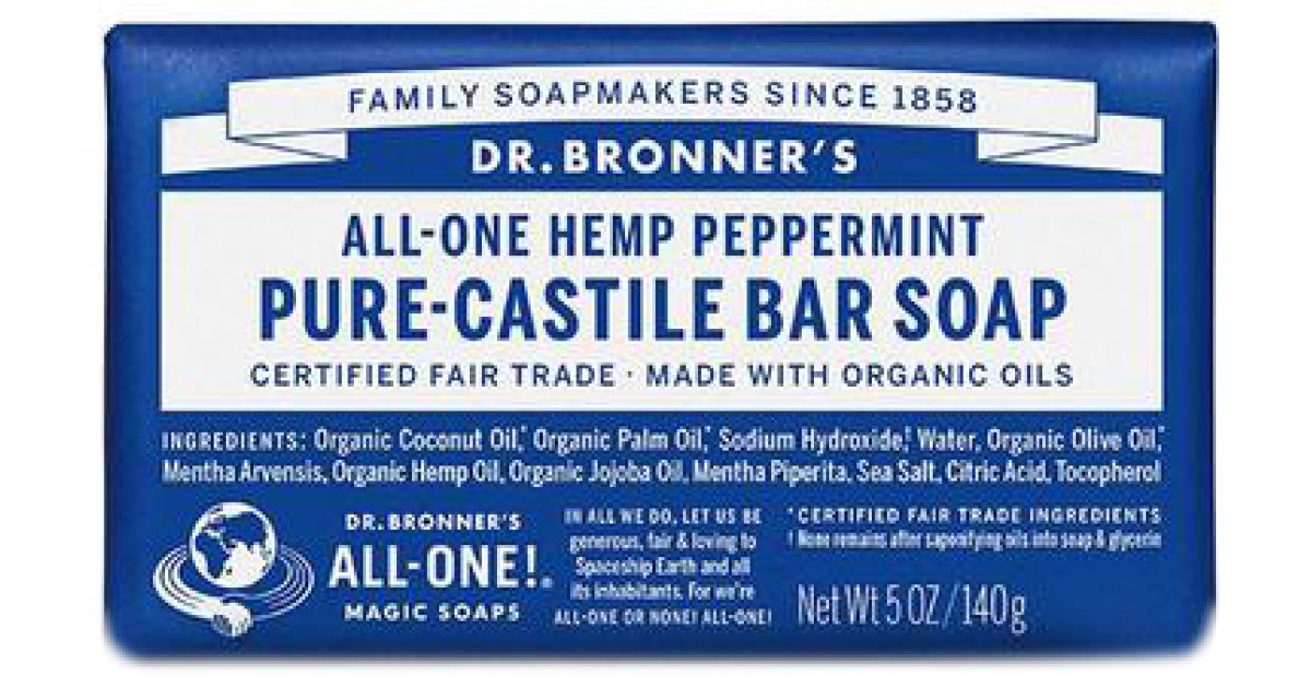 Buy Dr. Bronner's Pure Castile Soap Bar - Peppermint Online | Faithful ...