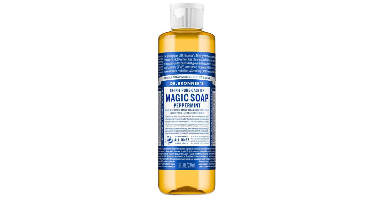 Dr. Bronner's Pure-Castile Liquid Soap - Peppermint view 4