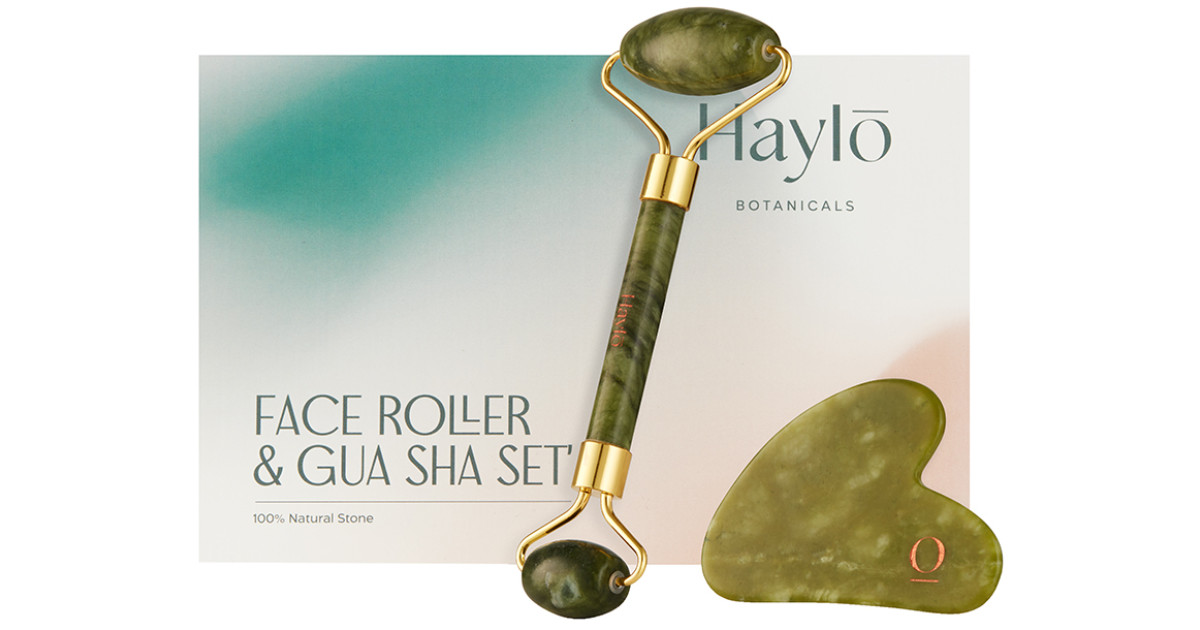 Buy Haylo Botanicals Face Roller & Gua Sha Set - Jade Online | Faithful ...