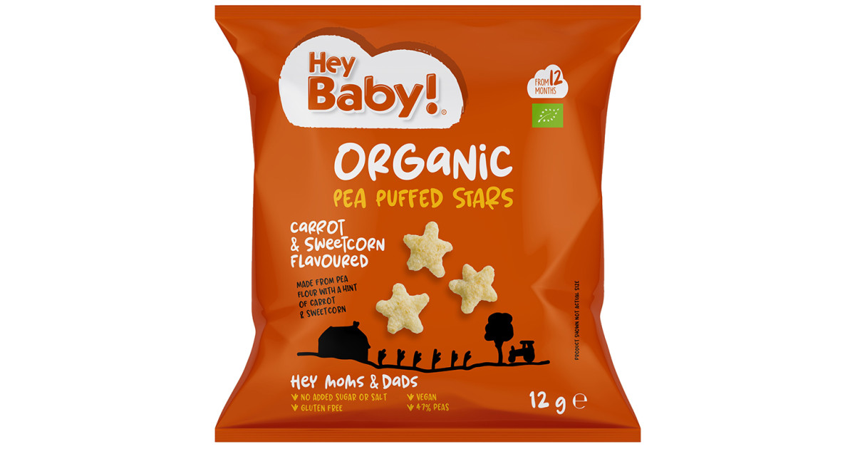 その他 Babypeenuts Buy Hey Baby! Carrot & Sweetcorn Pea Puffs Online | Faithful to Nature