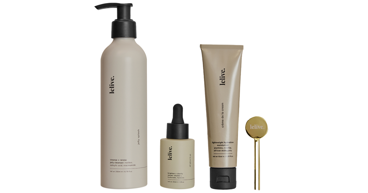 Buy Lelive. Bestselling 3 Step Routine - Brighten, Clarify + Glow All Skin Types Online at Faithful to Nature