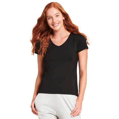 Boody Bamboo Ecowear Women's V-Neck T-Shirt - Black