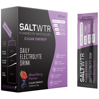 SaltWTR Mixed Berry - Sugar-free Electrolytes, Clean Energy Hydration - 20 Pack