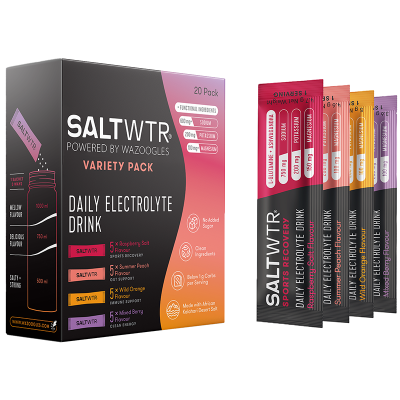 SaltWTR  Variety Pack - Sugar-free Electrolytes - Clean Hydration - 20 pack