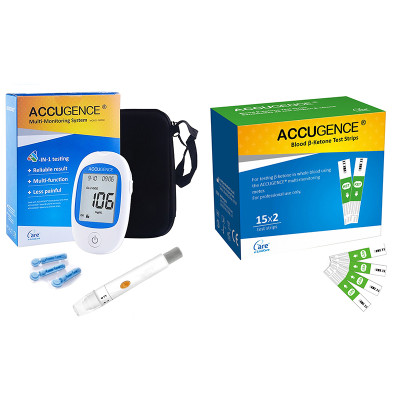 Accugence - Blood Ketone Meter Starter Kit with 30 x Beta-Ketone Strip