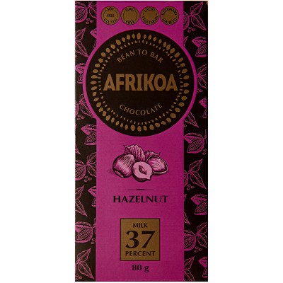 Afrikoa 37% Milk Chocolate with Hazelnut