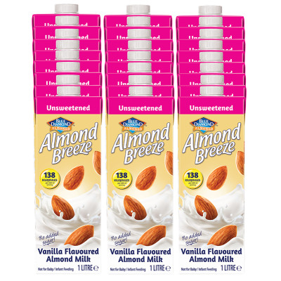 Almond Breeze Unsweetened Vanilla Almond Milk x 24
