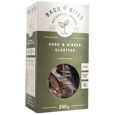 Bags of Bites Choc & Ginger Clusters