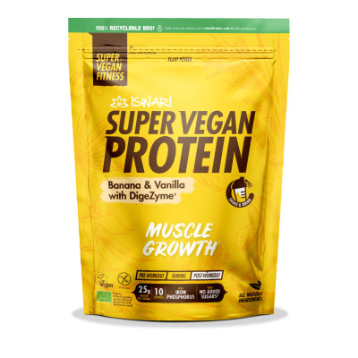 ISWARI Super Vegan Protein Muscle Growth - Banana Vanilla