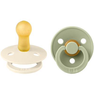 BIBS Pacifier Latex - Ivory/Sage Size 3