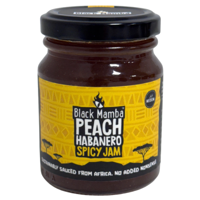 Black Mamba Peach Habanero Spicy Jam 