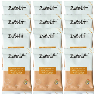 Buttanutt Cinnamon Macadamia Spread - Squeeze Pack x 12