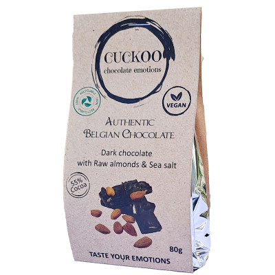 Cuckoo - 55% Dark Chocolate With Raw Almonds & Sea Salt