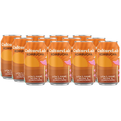 CultureLab Lion's Mane, Reishi & Cordyceps Kombucha x 12