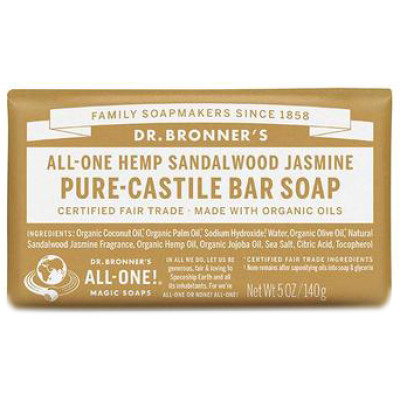 Dr. Bronner's Pure Castile Soap Bar - Sandalwood Jasmine