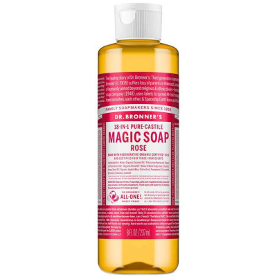 Dr. Bronner's Pure Castile Liquid Soap - Rose