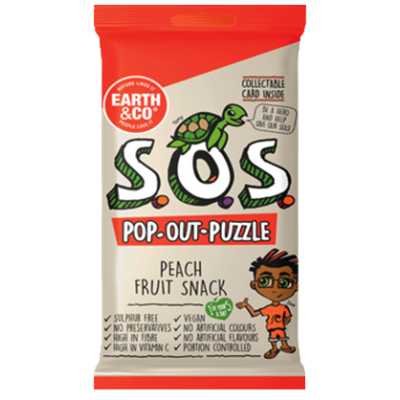 Earth & Co S.O.S. Pop-Out-Puzzle Fruit Snack - Peach