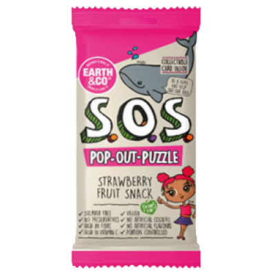 Earth & Co S.O.S. Pop-Out-Puzzle Fruit Snack - Strawberry