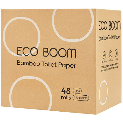 Eco Boom 100% Bamboo Toilet Paper - 48 Pack