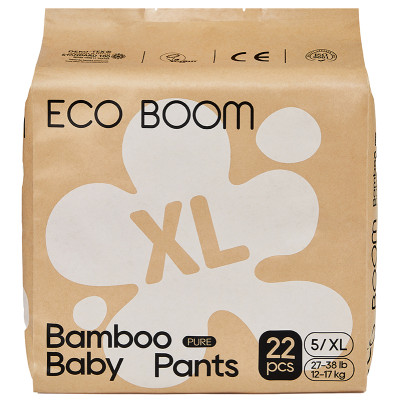 Eco Boom Bamboo Pull Up Pants - XL (12-17Kg)